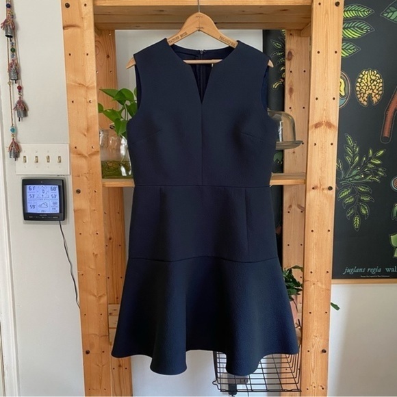 Charlotte Brody Blue Green Iridescent Pebbled Sleeveless Drop Waist Dress - Picture 2 of 15